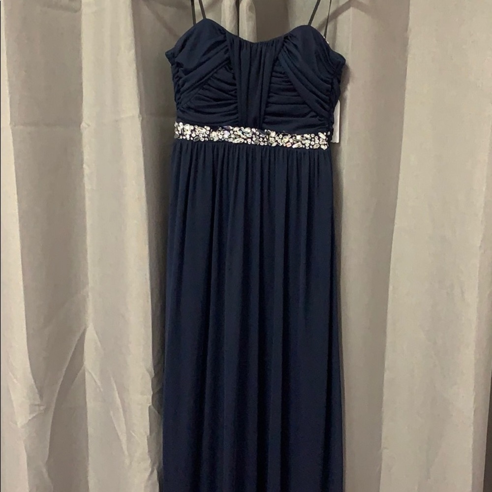 Navy bridesmaid formal dress